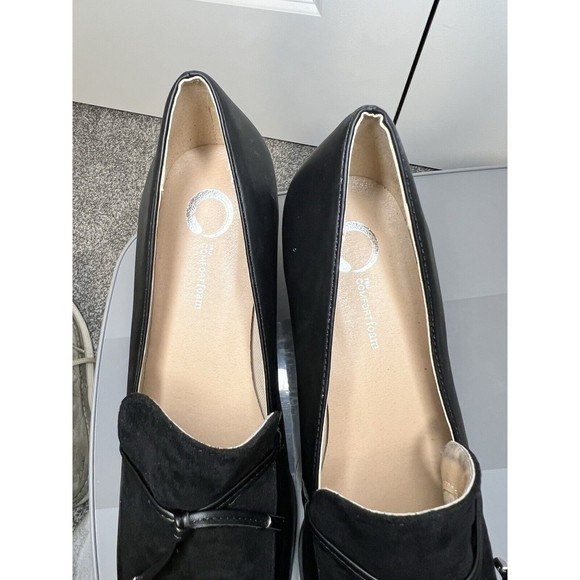 Womens Journee Collection Crawford Black Loafer Cushioned Chunky Heel Size 12 - Picture 12 of 13